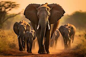 elefante en selva. hd calidad agudo imágenes ai generativo foto