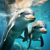 Dolphin Wonders. Captivating Photography by a 30-Year Wildlife Expert. AI Generative photo