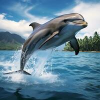 Dolphin Wonders. Captivating Photography by a 30-Year Wildlife Expert. AI Generative photo