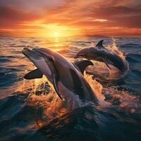 delfín maravillas cautivador fotografía por un 30 años fauna silvestre experto. ai generativo foto