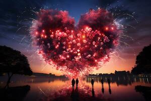 Celebrating ValentinesDay Bliss  with Endless Romance, Joy, and Affection. AI Generative photo