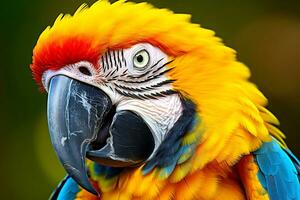 vibrante guacamayo fotografía. maravilloso imágenes por fauna silvestre expertos ai generativo foto