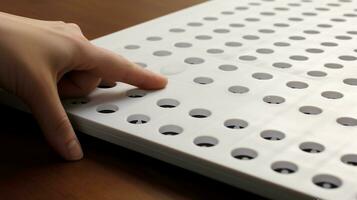 empoderamiento el ciego el significado de mundo braille día foto