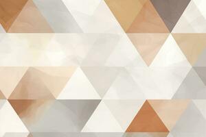 Abstract geometric gray brown background, empty space for design. Generative AI photo