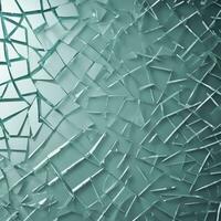 Ai generated content. Shattered Reality Broken Glass in Closeup photo