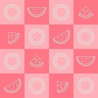 watermelon seamless pattern, summer background repeat, seed, juicy, fresh, fruit, watermelon slices, wallpaper, textile, wrapping paper, background. vector illustration drawn line in square design