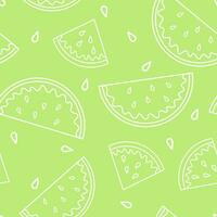 watermelon seamless pattern, tropical summer background repeat, seed melon, juicy, fresh, fruit, watermelon slices, wallpaper, textile, wrapping paper, background. vector illustration draw line design