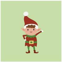 Portrait little Santa claus sinterklaas helper elf illustration vector