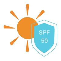 Spf 50 guard with sunscreen design ideas vector