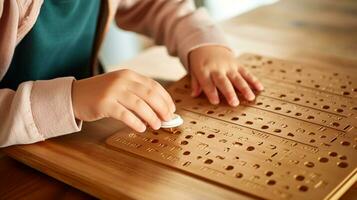 empoderamiento el ciego el significado de mundo braille día foto