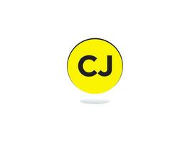 único cj logo icono, creativo cj letra logo vector