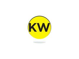 monograma kw logo icono, minimalista kw logo letra vector Arte