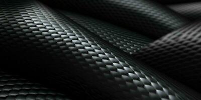 Carbon Fiber Texture Background. Black Rubber Texture Background. Generative AI photo