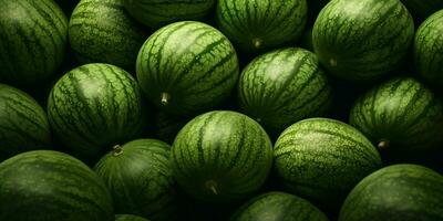 Fresh Watermelon Background. Heap of Watermelons. Generative AI photo