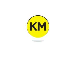 monograma km logo icono, minimalista km logo letra vector Arte