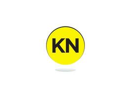 monograma kn logo icono, minimalista kn logo letra vector Arte