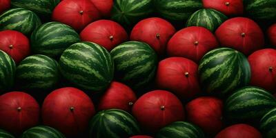 Sliced Watermelons Background. Heap of Watermelons. Generative AI photo