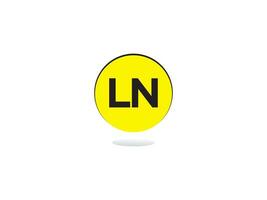 Modern LN Logo Letter Vector Image Design For You