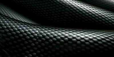 Carbon Fiber Texture Background. Black Rubber Texture Background. Generative AI photo