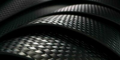 Carbon Fiber Texture Background. Black Rubber Texture Background. Generative AI photo