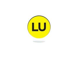 moderno lu logo letra vector imagen diseño para usted