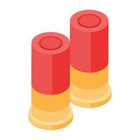 Shotgun Shells icon in isometric style vector