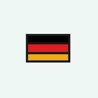 icono de la bandera de Alemania vector