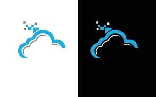nube logo diseño gratis vector