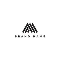 Abstract logo design of M, A, AM, and MA in vector for construction, home, real estate, building, and property. Minimal awesome trendy professional logo design template on a white background.