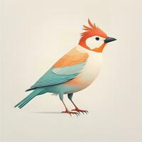 vector illustration of a bird. Vector illustration in cartoon style. ai generative photo