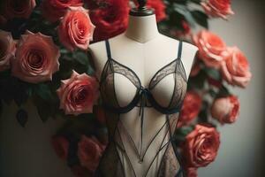 Sensual lingerie on a mannequin. ai generative photo