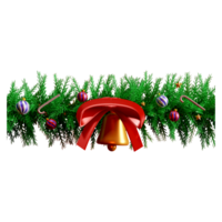 Christmas border frame with ball and light png