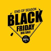 Black friday modern background sale with abstract brush stroke vector