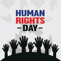 Human Rights Day celebration template vector design