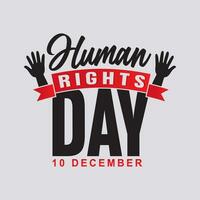 Human Rights Day celebration template vector design