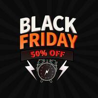 Black friday modern background sale with abstract brush stroke vector