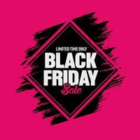 Black friday modern background sale with abstract brush stroke vector