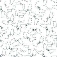 seamless pattern of a bow tie with a silhouette in the form of bat wings vector