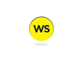 moderno ws logo carta, inicial ws logo icono vector