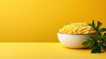 pasta bowl with copy space photo