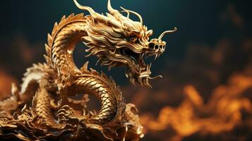 chinese dragon with copy space photo