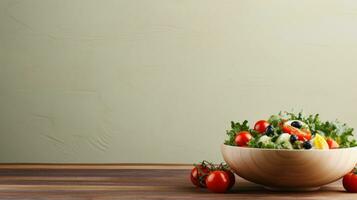 salad bowl with copy space photo