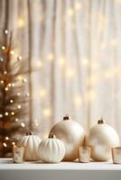 christmas decor with copy space photo