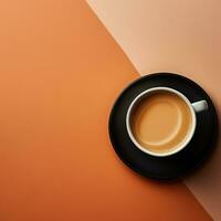 cup of coffee in the style of minimalist backgrounds photo