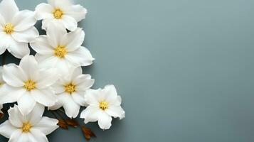 poinsettia flowers with copy space photo