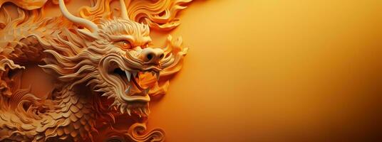 chinese dragon with copy space photo