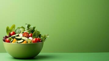 salad bowl with copy space photo