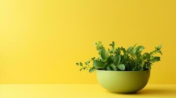 salad bowl with copy space photo