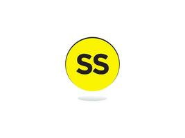 Initial Ss Luxury Circle Logo, Creative SS Logo Icon Design For Shop vector
