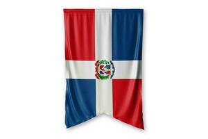 República Dominicana bandera y blanco antecedentes. - imagen. foto